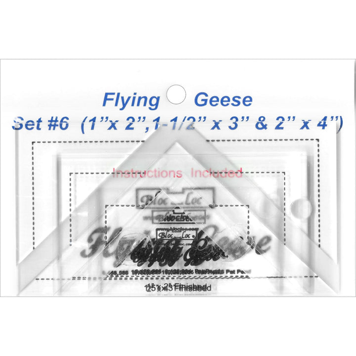 Ruler - Bloc Loc - Flying Geese Set #6 (1"x2", 1.5"x3", 2"x4")