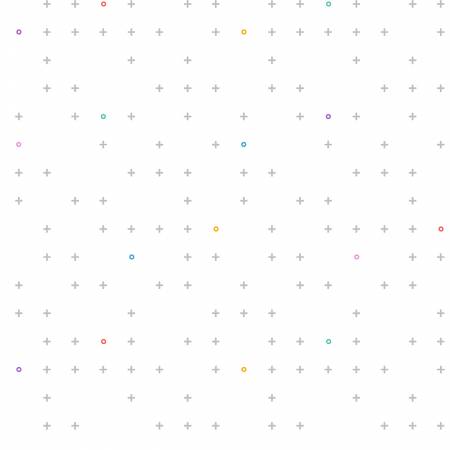 Blank Quilting - Crosses and O's White