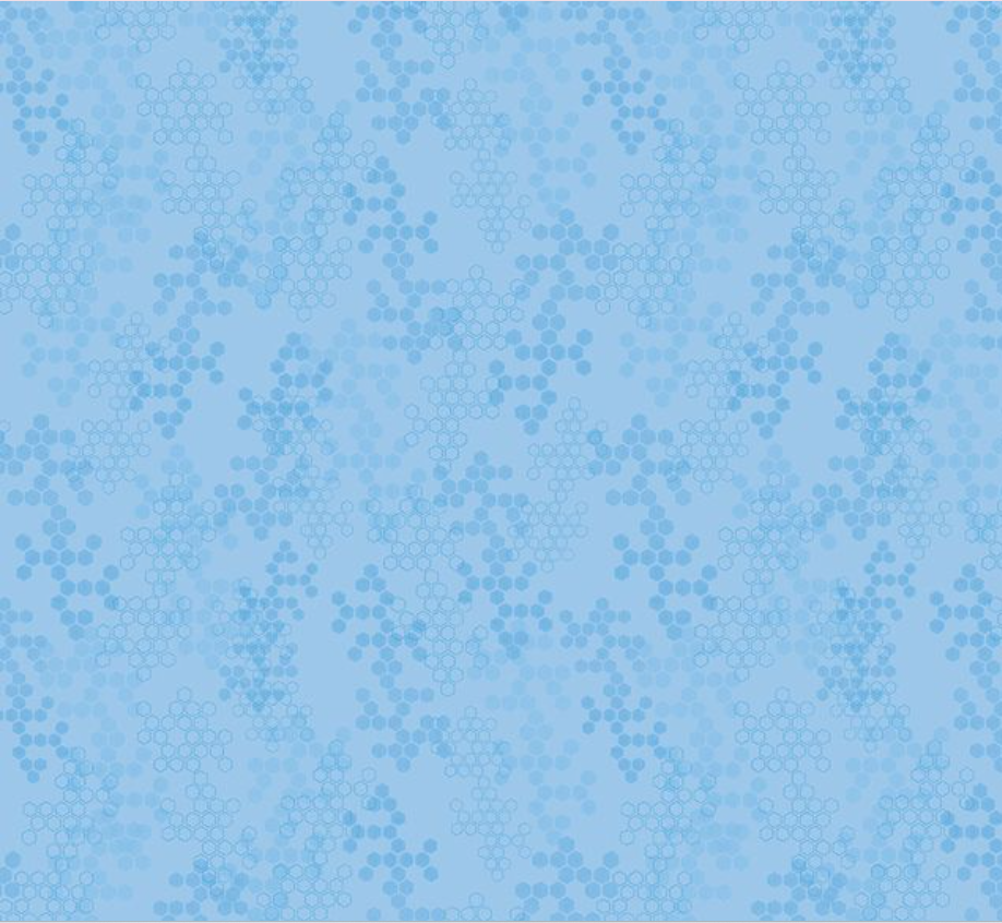 Benartex - Missouri Shop Hop 2026 - Hexagon Tonal Blue