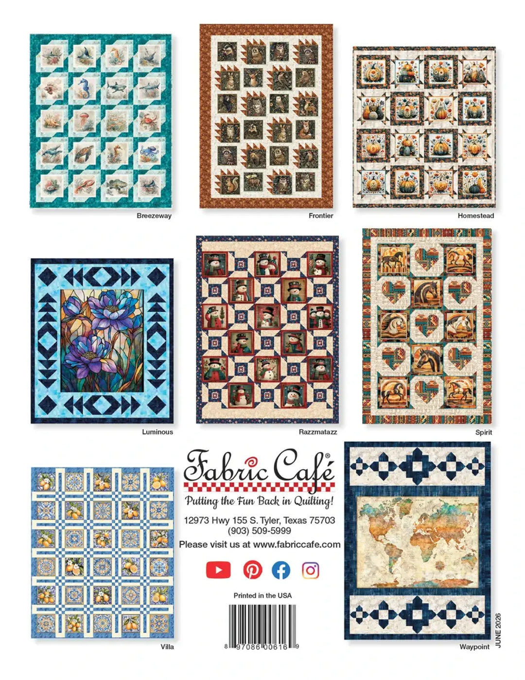 Book - Fabric Cafe - Panel Pizzazz 3-Yard Quilts