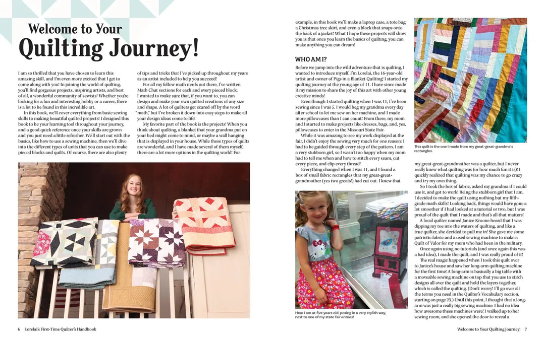 Book - Lorelai's First-Time Quilter's Handbook: From Basics to Beautiful Quilts
