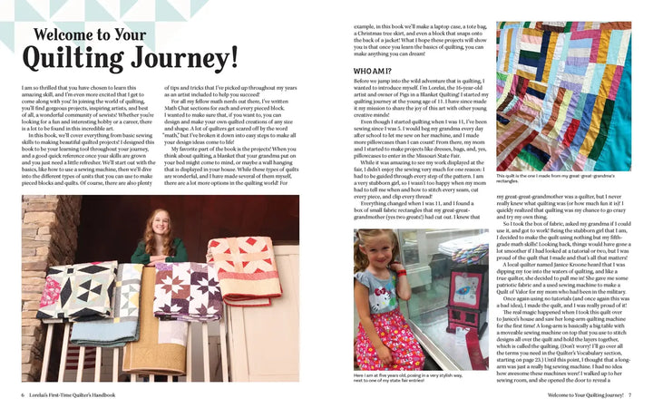 Book - Lorelai's First-Time Quilter's Handbook: From Basics to Beautiful Quilts
