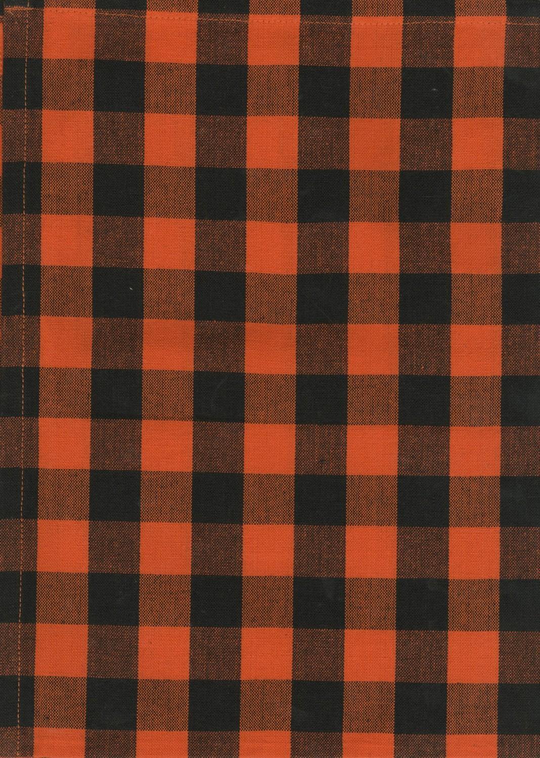 Tea Towel - Buffalo Check - Black & Orange