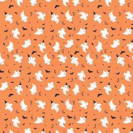 Riley Blake - Frank and Friends - Ghosts Orange
