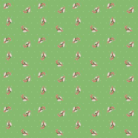 Riley Blake - Claus & Co. - Candy Cane Toss Green