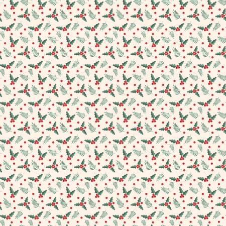 Riley Blake - Evergreen Wishes - Holly Berries - Cream
