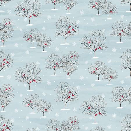 Riley Blake - Covered Bridges in Winter - Trees Iceberg