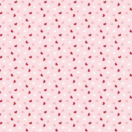 Riley Blake - Seasonal Basics - Heart Toss Pink