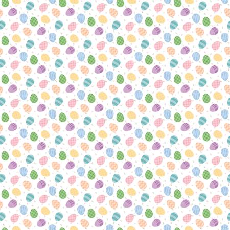 Riley Blake - Seasonal Basics - Egg Toss White