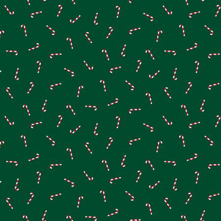 Riley Blake - Seasonal Basics - Candy Canes Green