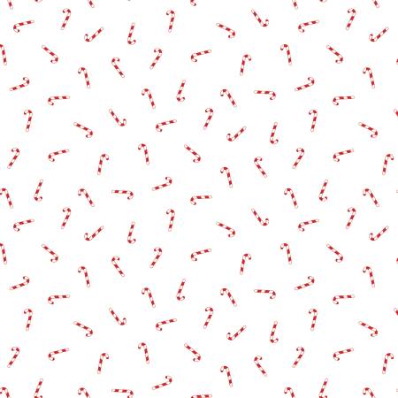 Riley Blake - Seasonal Basics - Candy Canes White