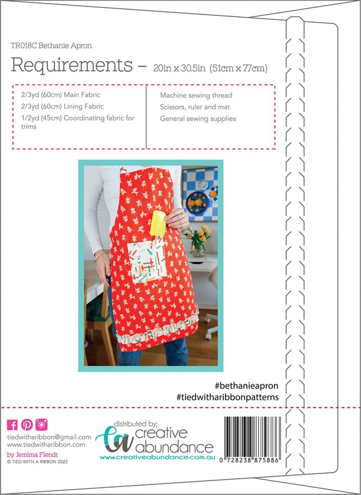 Pattern - Bethanie Apron Christmas Version