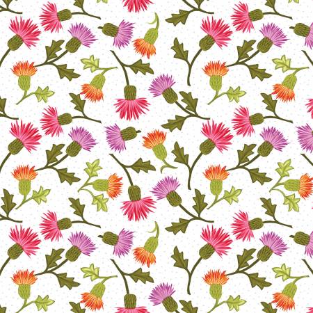 Riley Blake - Lila Tueller - Zinnias - Thistles White