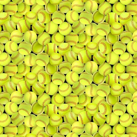 Timeless Treasures - Yellow Packed Softball