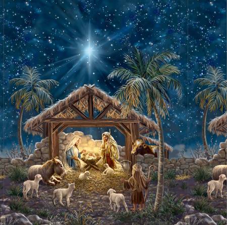 Panel - Timless Treasures - Nativity 36"