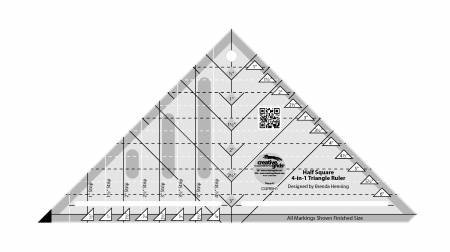 Ruler - Creative Grids - Half-Square 4-in-1 Triangle