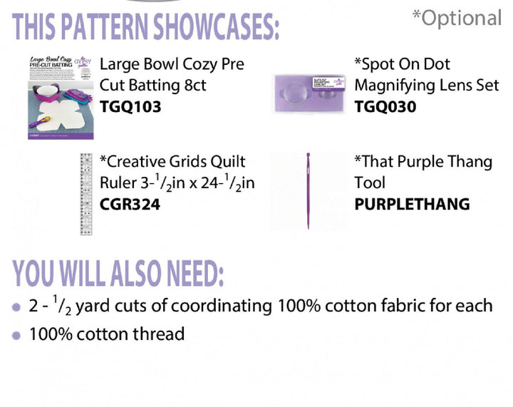 'Pattern - Cut Loose Press - Popcorn Bowl Cozy