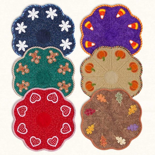 DESIGNS - Lunch Box Quilts - Candle Mats - Fall and Winter