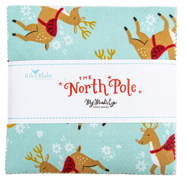 Charm Pack - Flannel - Riley Blake - The North Pole - 5" stackers
