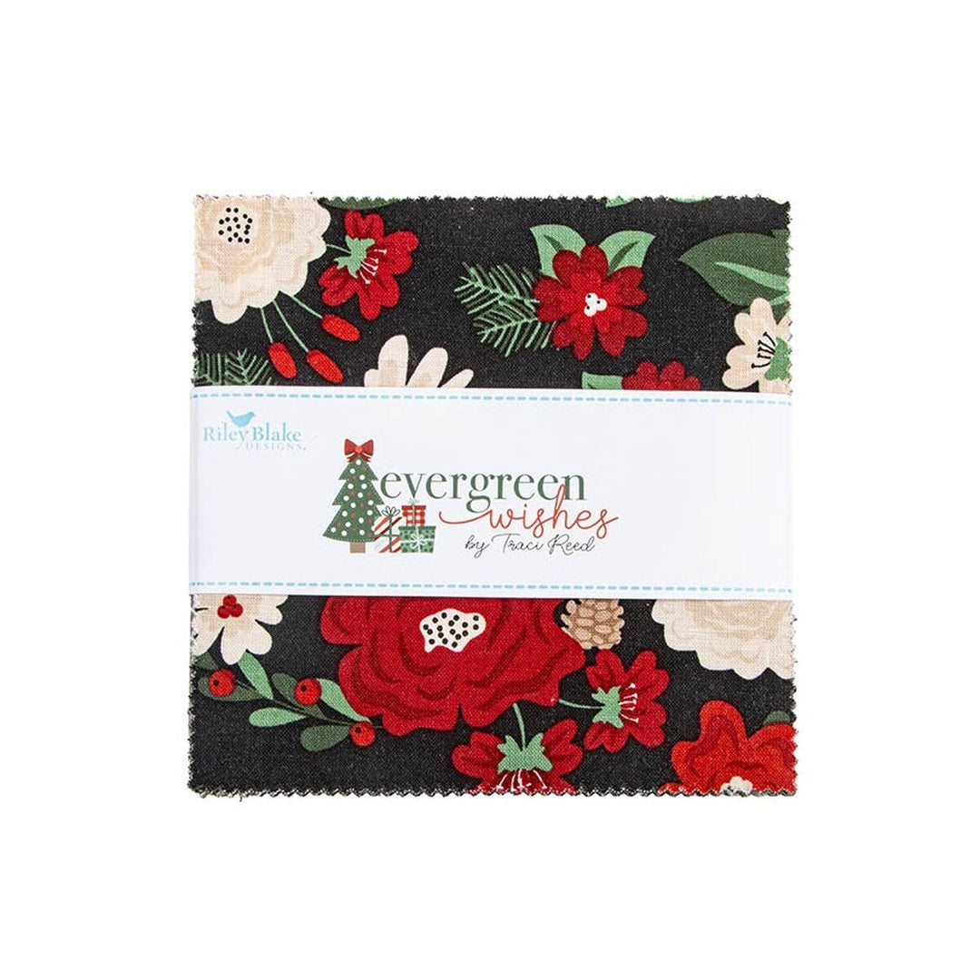 Charm Pack -Riley Blake - Evergreen Wishes - 42 pcs