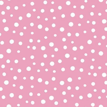 Clothworks - Susybee - Lal the Lamb - Irregular Dot Pink