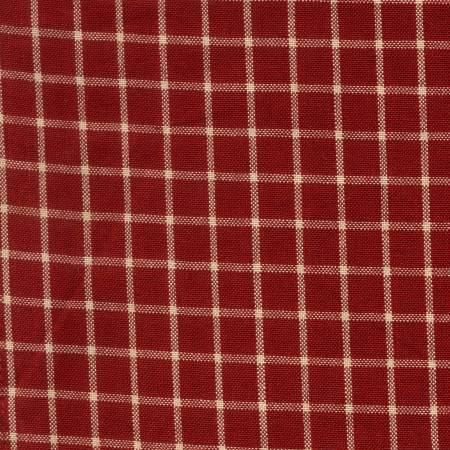 Tea Towel - Reverse Window Pane - Red/Teadye