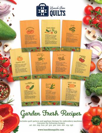 DESIGN - Lunch Box Quilts - Garden Fresh Embroidery Recipe Collection