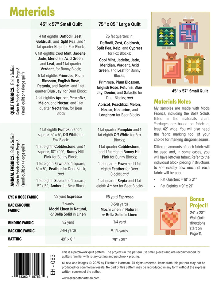 Pattern - Elizabeth Hartman - Show and Tell