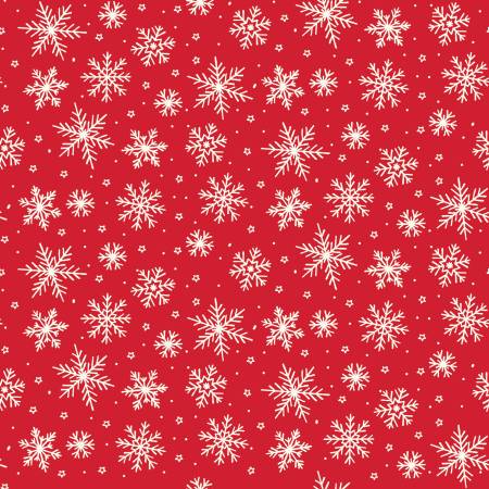 Riley Blake - Flannel - The North Pole - Snowflakes Tomatoe