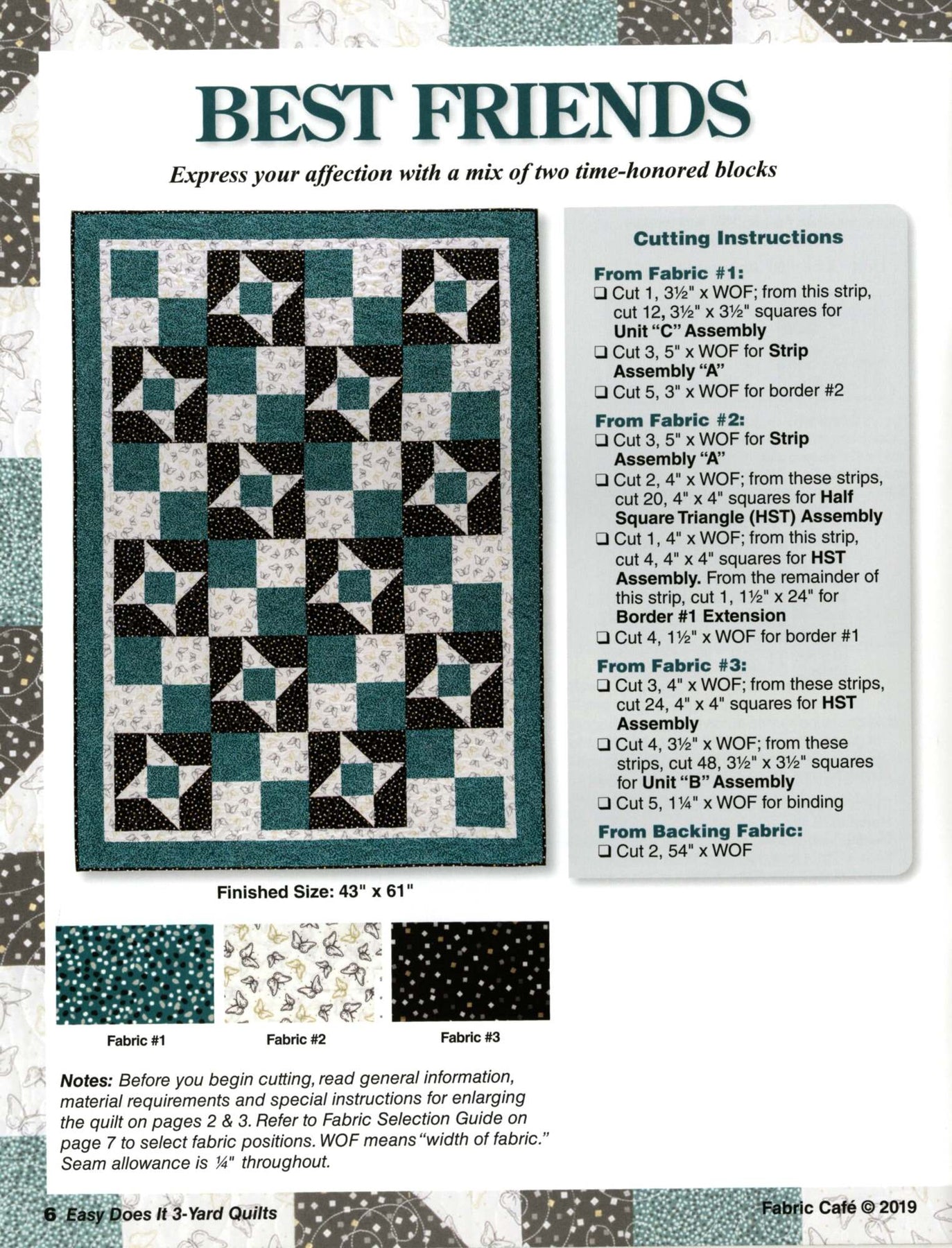 Quilts in a Jiffy 3-Yard Quilts Book