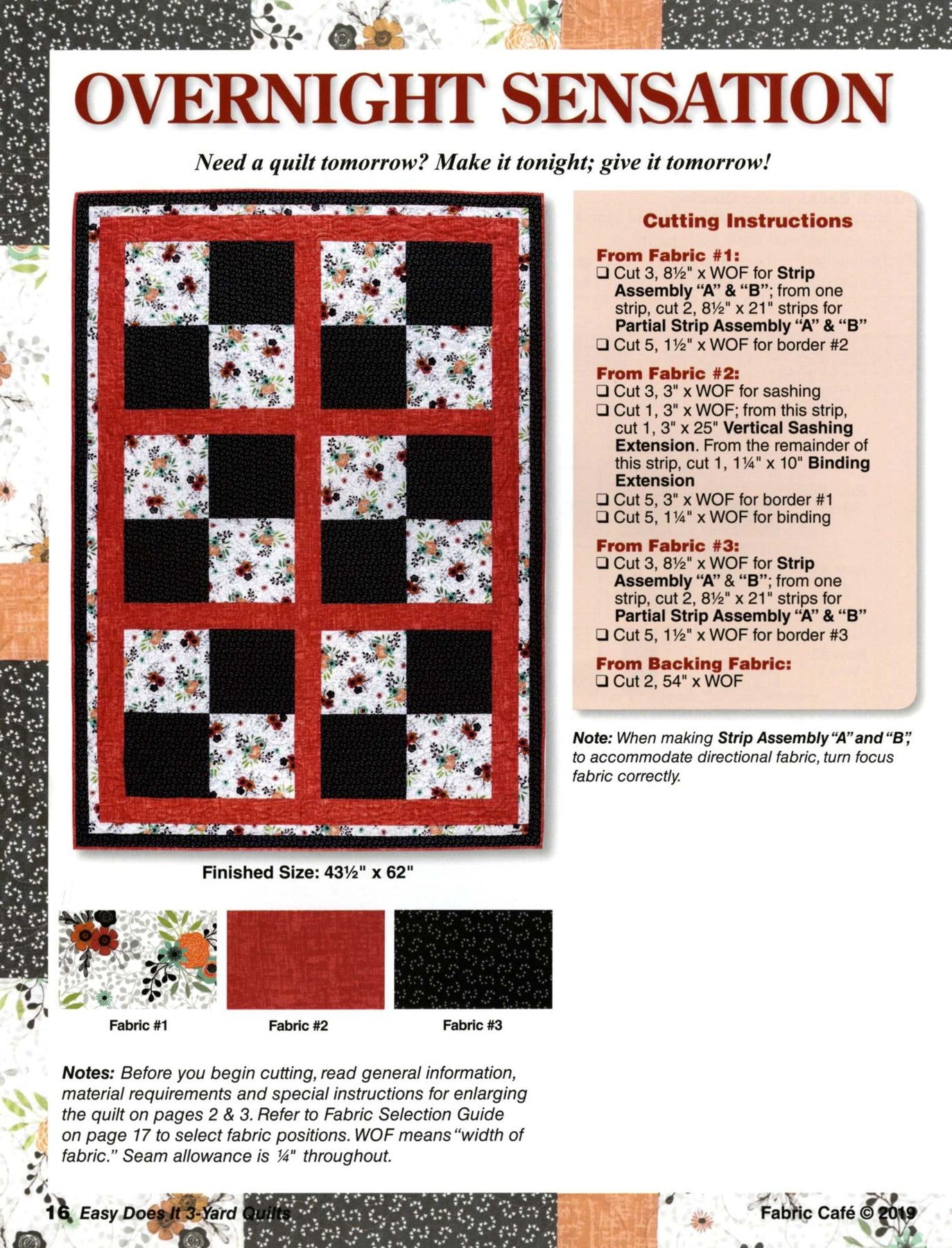  Make it Patriotic with 3 Yard Quilts Book by Donna and