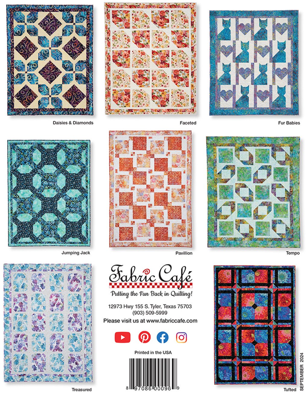 Book - Fabric Cafe - Double Focus 3-Yard Quilts