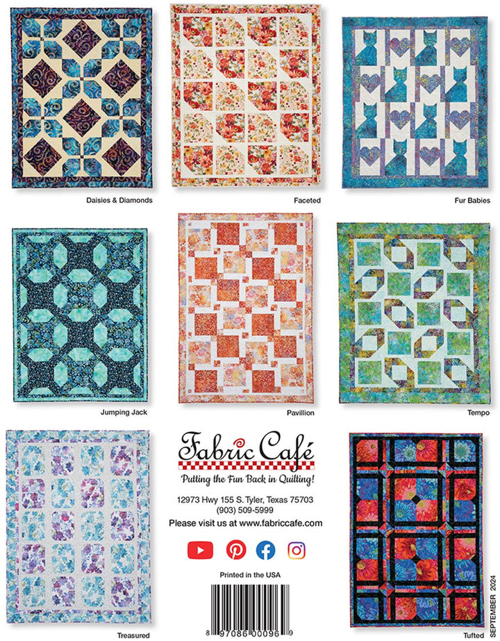 Book - Fabric Cafe - Double Focus 3-Yard Quilts