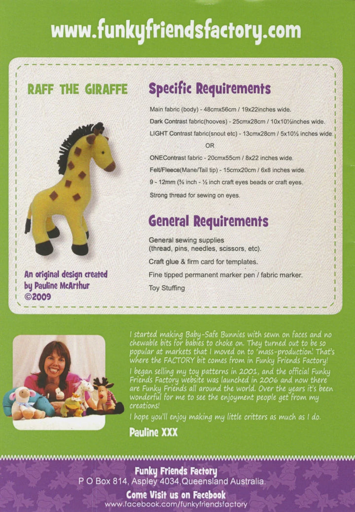 Pattern - Funky Friends Factory - Raff Giraffe