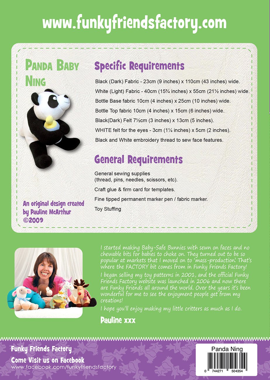 Pattern - Funky Friends Factory - Panda Baby Ning