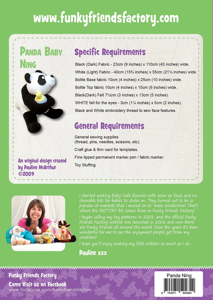 Pattern - Funky Friends Factory - Panda Baby Ning