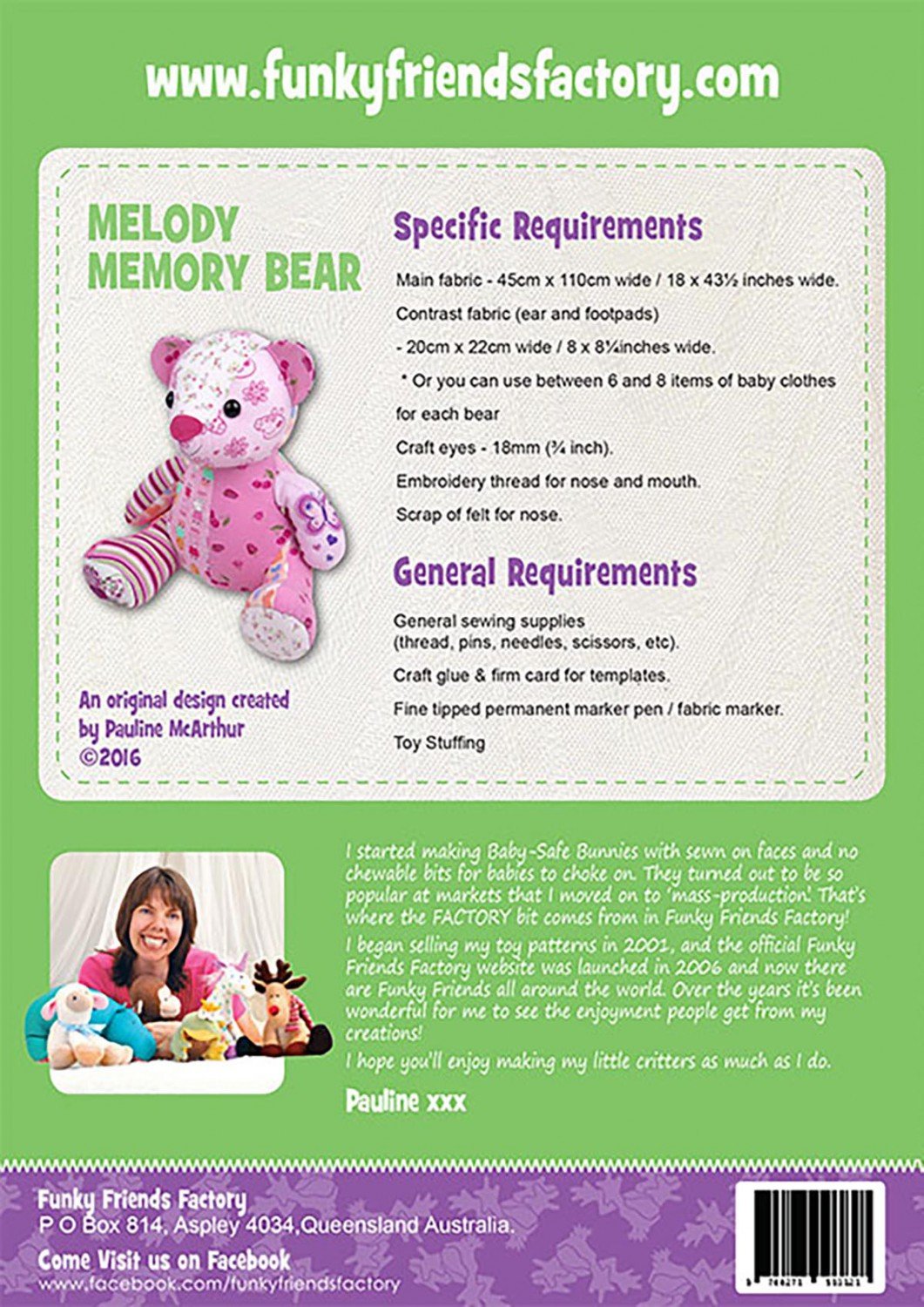 Pattern - Funky Friends Factory - Melody Memory Bear