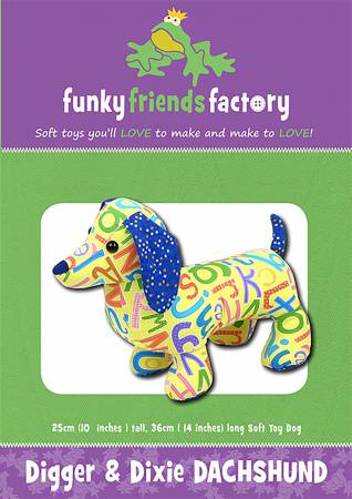 Pattern - Funky Friends Factory - Digger & Dixie Dachshund