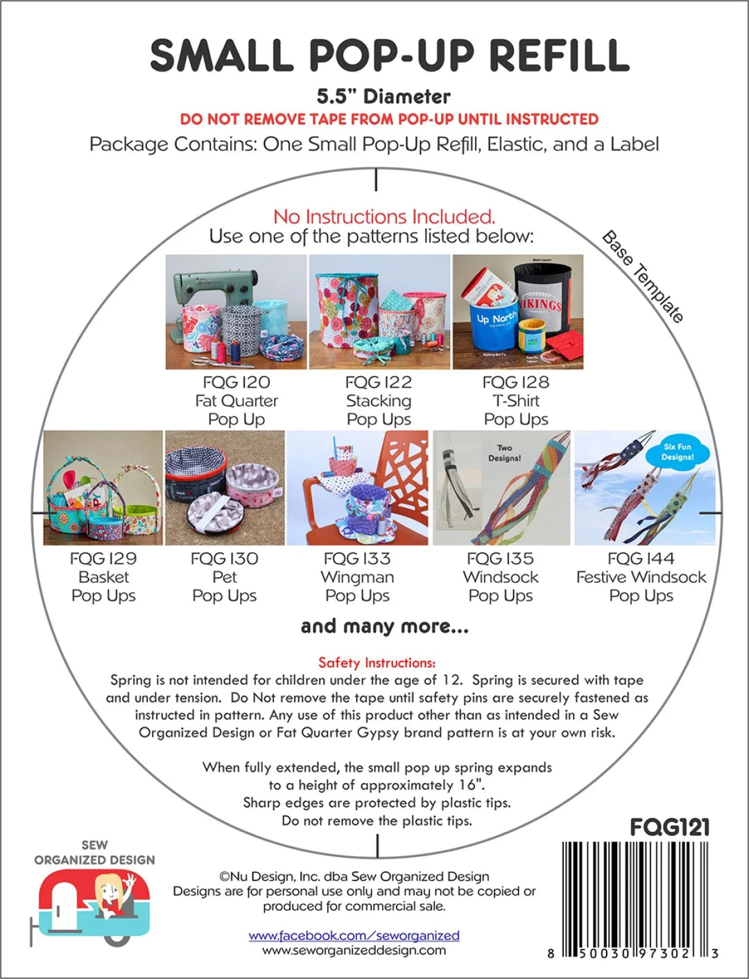 Bag - Small Fat Quarter Pop-Up REFILL