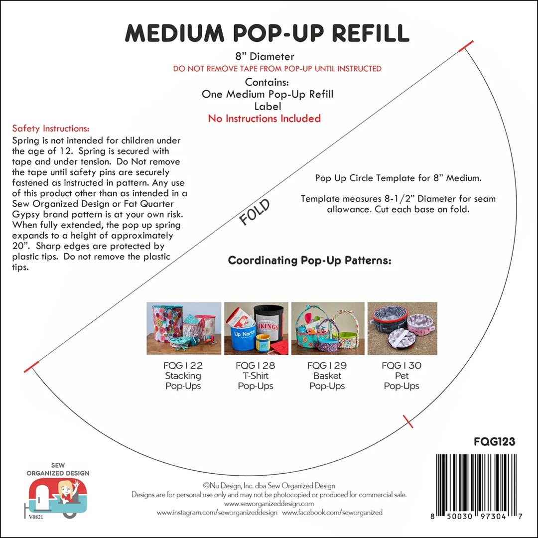 Pop up Refill - Sew Organized - Medium 8"