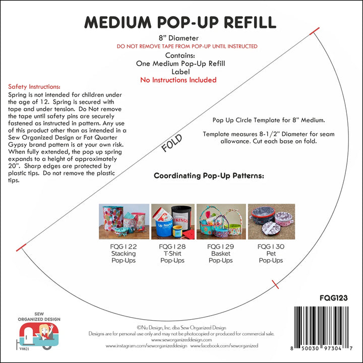 Pop up Refill - Sew Organized - Medium 8"