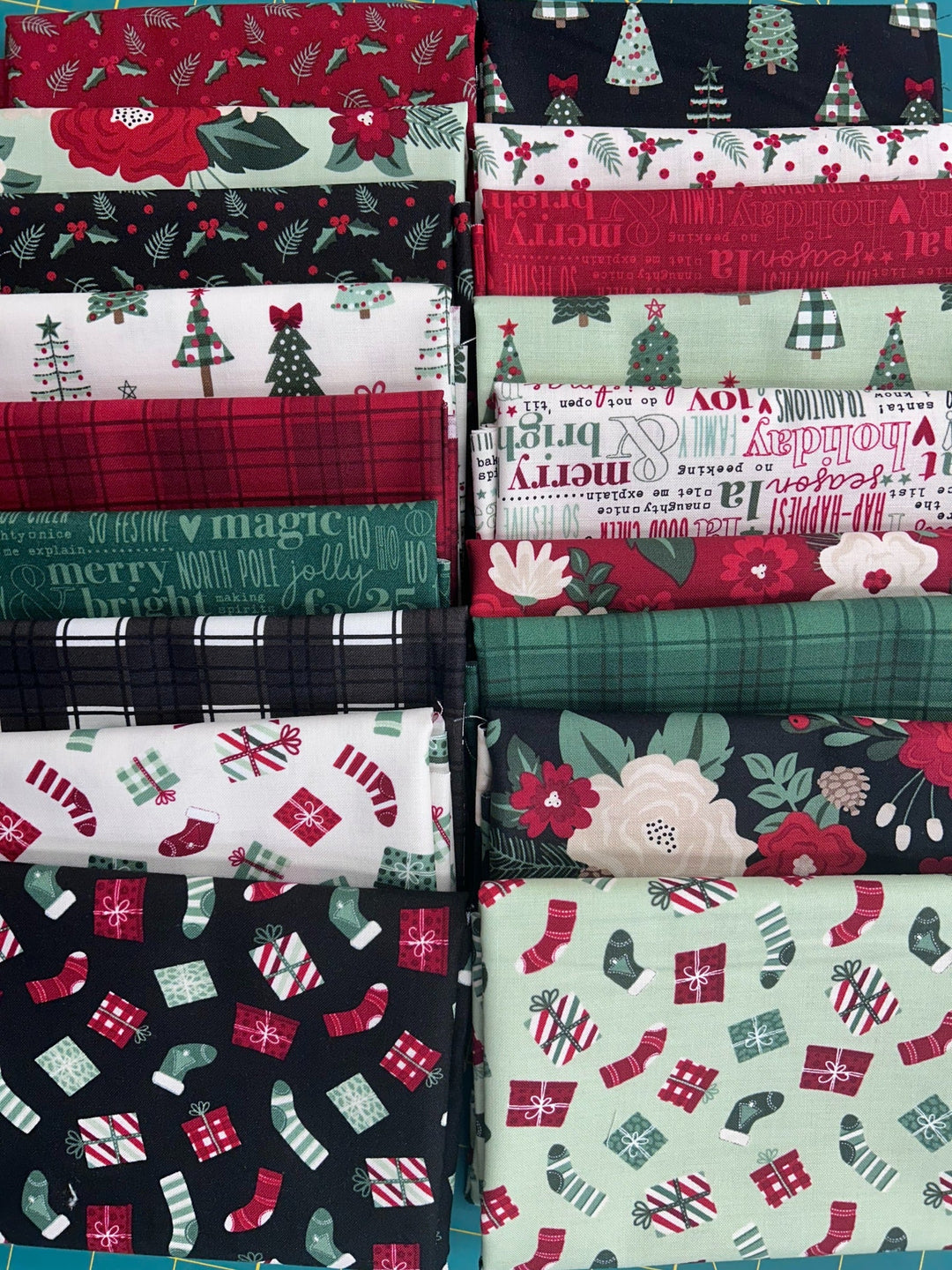Fat Quarter Bundle - Evergreen Wishes - 18 skus (shop cut)