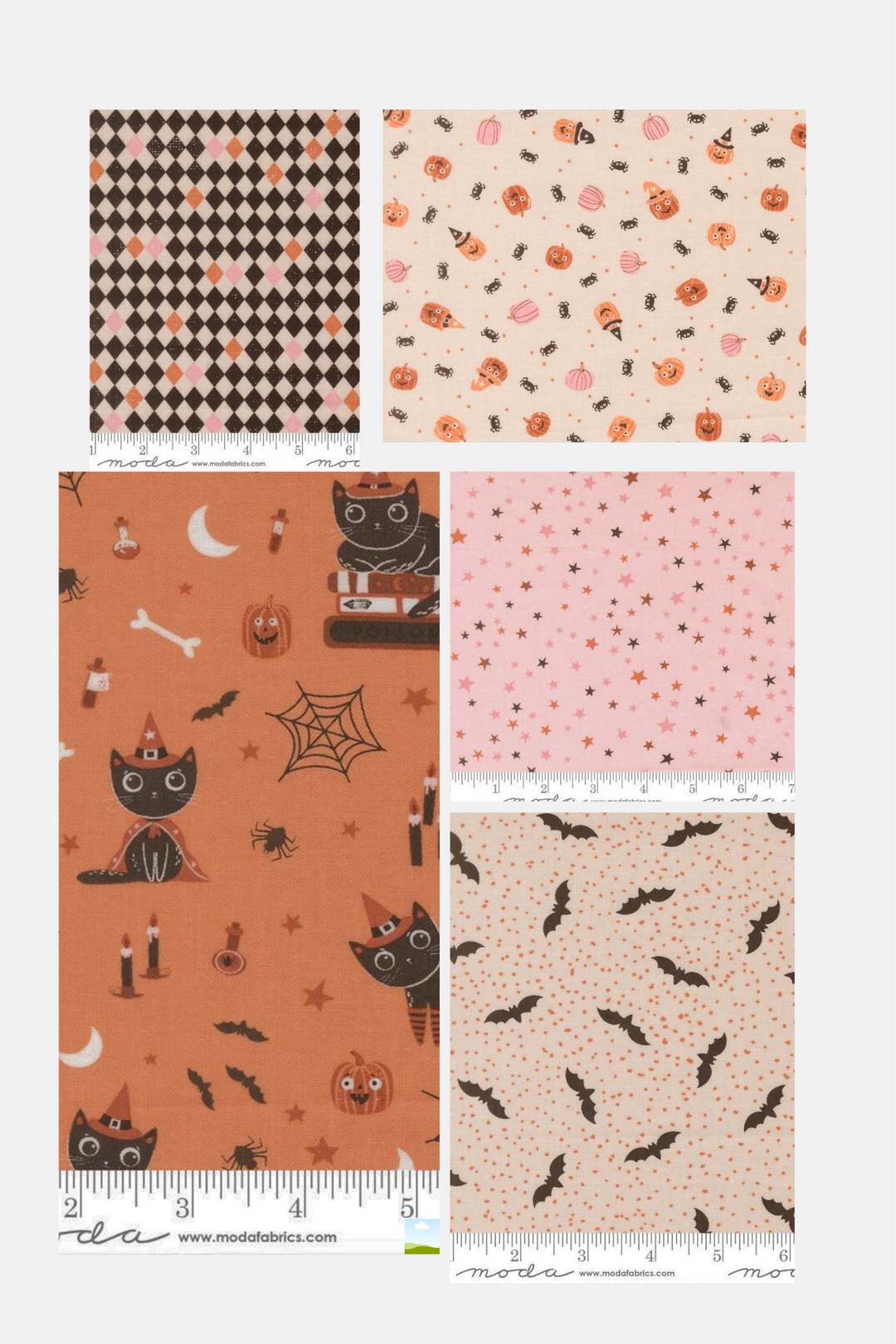 Fat Quarter Bundle - Purrs and Boos - 5 skus