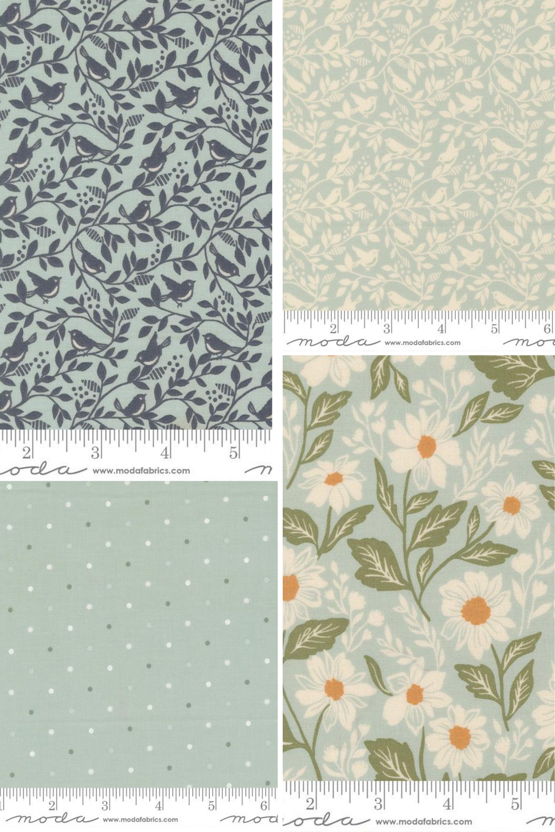 Fat Quarter Bundle - True Love - LIGHT BLUES (4 skus)