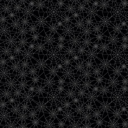 Riley Blake - Seasonal Basics - Spider Webs Black - Glows in the Dark