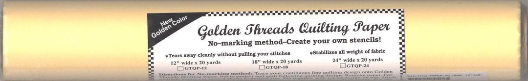Golden Threads - Quilting Paper 12in x 20yds
