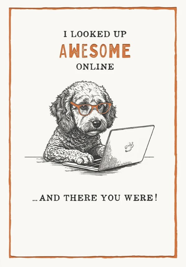 Greeting Card - Birthday - I looked up Awesome online
