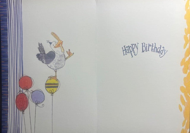 Greeting Card - Birthday - May you be as happy as a SEAGULL with a French Fry