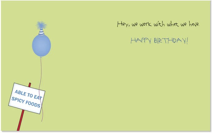 Greeting Card - Birthday - Real Teeth, Blood Pressure
