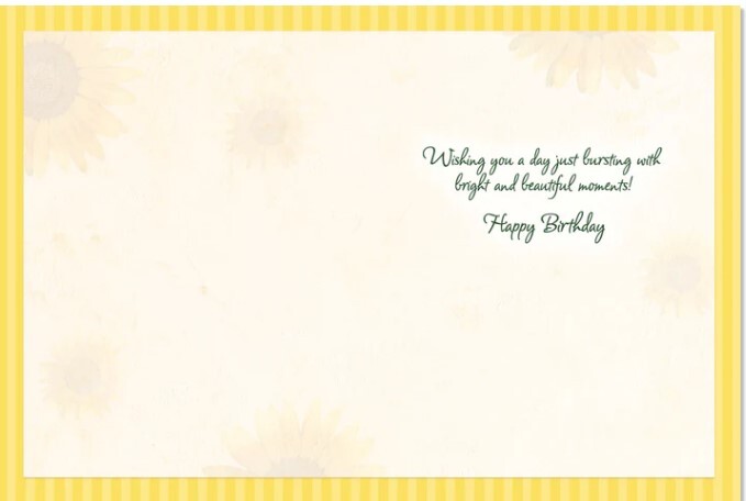 Greeting Card - Birthday - Sunflower
